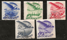 Russie 1934 N° Y&T :  PA 41 à 45 Obl. - Usati