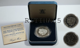 REGNO UNITO 25 NEW PENCE 1981 PROOF MARRIAGE MATRIMONIO LADY DIANA KM# 925a - Maundy Sets & Herdenkings