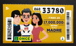 SUB 115 S,  1 Lottery Ticket, Spain, ONCE, « DÍA DE LA MADRE », « MOTHER's DAY », 2023 - Billets De Loterie