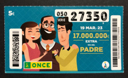 SUB 115 S,  1 Lottery Ticket, Spain, ONCE, « DÍA DEL PADRE », « FATHER's DAY », 2023 - Billets De Loterie