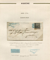 !!! ITALIE, MODENE, LETTRE DE SASSUOLO DE 1854 POUR FLORENCE - Modena