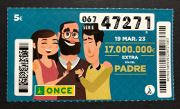 SUB 115 S,  1 Lottery Ticket, Spain, ONCE, « DÍA DEL PADRE », « FATHER's DAY », 2023 - Billets De Loterie