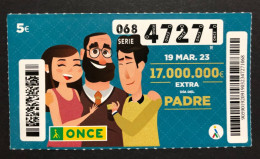 SUB 115 S,  1 Lottery Ticket, Spain, ONCE, « DÍA DEL PADRE », « FATHER's DAY », 2023 - Billets De Loterie