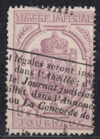 FRANCE RARE TIMBRE POUR JOURNAUX 5c LILAS N° 10 OBLITERATION TYPOGRAPHIQUE - COTE 725 € - Zeitungsmarken (Streifbänder)