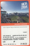 ITALIA - Val Di Fassa - Panorama Pass - Biglietto Abbonamento 6 Giorni - Usato - Other & Unclassified