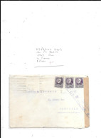 ESPAGNE N° 502x3 OBL SUR PLI CENSURE POUR LA FRANCE 1938 - Bolli Di Censura Repubblicana