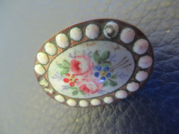 Bijoux Fantaisie/ Boucle D'Oreille Seule/ Mosaïque/ Bouquet De Roses/ Avec Manques/ Vers1920-50  BIJ170 - Andere & Zonder Classificatie