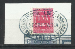 8527-SELLO FISCAL IMPUESTO GUERRA 1897-1898 1 PTA CADIZ INSTITUTO PROVINCIAL CADIZ. EDIFIL ALEMANY SPAIN REVENUE FISCAUX - Kriegssteuermarken