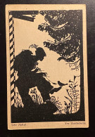 AK Scherenschnitt "Der Wanderbursch" Nach Lotte Nicklaß Gestempelt/o MARKTREDWITZ 1925 - Silhouettes
