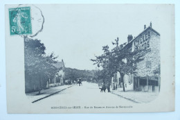 Cpa Bonnieres Sur Seine Rue De Rouen Et Avenue De Normandie - NOU25 - Bonnieres Sur Seine