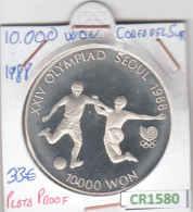 CR1580 MONEDA COREA DEL SUR 10000 WON 1988 PLATA PROOF - Korea, South