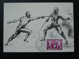 Carte Maximum Card Escrime Fencing Luxembourg 1985 - Maximumkaarten