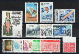 Andorre - Anne Complete 1991 N** MNH , YV 400 à 412 , Cote 44,45 Euros - Ganze Jahrgänge