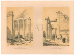 1838, LABORDE: "VOYAGE DE L'ASIE MINEURE" LITOGRAPH PLATE #22. ARCHAEOLOGY / TURKEY / ANATOLIA / CAYDERE / BILECIK - Archäologie