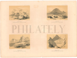 1838, LABORDE: "VOYAGE DE L'ASIE MINEURE" LITOGRAPH PLATE #25. ARCHAEOLOGY / TURKEY / ANATOLIA / DUZCE / DOGANLI - Archäologie