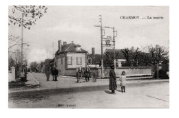 89 CHARMOY La Mairie - Edit Baron - Chevaux Et Charretiers - Panneaux Indicateurs Citroën Sur Le Mur - Env Migennes - Charmoy