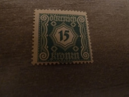 Osterreich - 15 Kronen - Vert - Non Oblitéré - Année 1918 - - Revenue Stamps