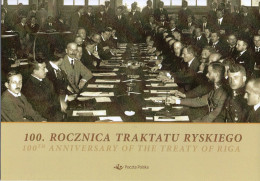 POLAND 2021 POST OFFICE LIMITED EDITION FOLDER: 100TH ANNIVERSARY OF TREATY OF RIGA LATVIA 1921 ENDING POLISH SOVIET WAR - Storia Postale