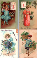 Ellen Clapsaddle Greeting 4 Original Postcards Kopal Cute Children Champagne - Souvenir De...