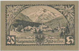 4 Notgeldscheine Igls In Tirol 20, 40, 60 + 75 H - 2. Auflage - Other - Europe