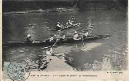 Sur La MARNE - Le Quatre De Pointe à L'entrainement - Rowing