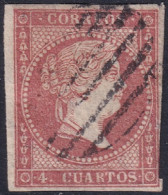 Spain 1856 Sc 41 España Ed 44 Used Black Grid (parrilla) Cancel - Usados