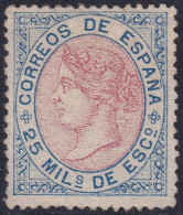 Spain 1867 Sc 96 España Ed 95 MNG(*) - Postfris – Scharnier