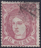 Spain 1870 Sc 164 España Ed 105 Used Grid (parrilla) Cancel Trimmed Perfs - Usados