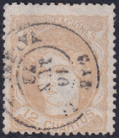 Spain 1870 Sc 172 España Ed 113 Used Valencia Date Cancel - Used Stamps