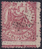 Spain 1874 Sc 209a España Ed 151 Used Major Perf Shift Damaged Corner - Gebraucht