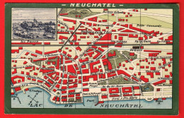 ZWW-29 Neuchâtel  Plan De La Ville   NC - Neuchâtel