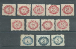 230044834  LIECHTENSTEIN  YVERT TAXE Nº1/12  */MH - Postage Due