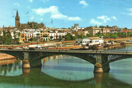 SPAIN, ANDALUCIA, SEVILLA, TRIANA BRIDGE, PANORAMA, RIVER - Sevilla