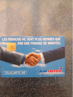 FRANCE PRIVEE EN455 AIR INTER FRANCE 50U UT VERSO PARIS - 50 Unités   
