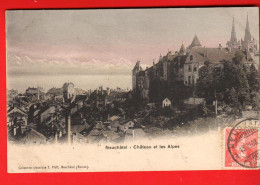 ZWW-36  Neuchâtel Le Château  Pfaff  Sans Numéro. Circulé 1908 Vers Niort. - Neuchâtel