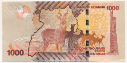 UGANDA 1000 SHILLINGS P-49g FAUNA  ANIMALS ANTELOPES 2022 UNC - Ouganda