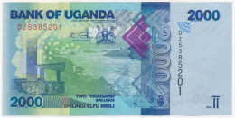 UGANDA 2000 SHILLINGS P-50g FAUNA  RIVER FISH 2022 UNC - Uganda