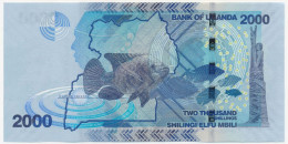 UGANDA 2000 SHILLINGS P-50g FAUNA  RIVER FISH 2022 UNC - Uganda