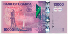 UGANDA 10000 SHILLINGS P-52g Independence Monument (Kampala), Waterfall - Banana Trees 2021 UNC - Oeganda