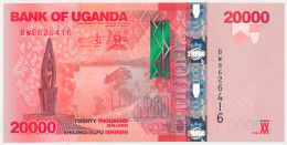 UGANDA 20000 SHILLINGS P-53g FAUNA ANIMALS BUFFALO 2022 UNC - Oeganda