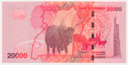 UGANDA 20000 SHILLINGS P-53g FAUNA ANIMALS BUFFALO 2022 UNC - Ouganda