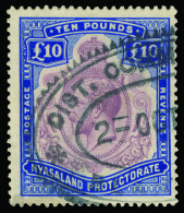 O Nyasaland Protectorate - Lot No. 1289 - Nyasaland (1907-1953)