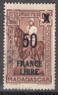 Madagascar 1943 FRANCE LIBRE Mi#308 Used - Usados