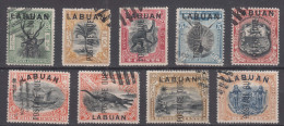 Great Britain North Borneo, Labuan 1901 Postage Due Mi#1-9 Used - Nordborneo (...-1963)
