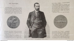 1895 LE DOCTEUR EMILE ROUX - MÉDAILLE DE LA VILLE DE PARIS - LE MONDE ILLUSTRÉ - 1850 - 1899