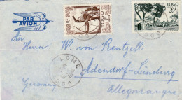 TOGO 1948  AIRMAIL  LETTER SENT FROM LOME TO ADENDORF - Covers & Documents