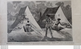 1895 EXPEDITION DE MADAGASCAR - LE TRAVAIL DE NUIT - BOULANGER - UNE SECTION DE FOURS DE CAMPAGNE - SUBERBIEVILLE - 1850 - 1899