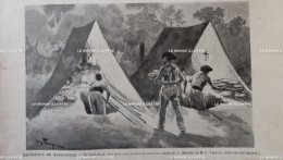 1895 EXPEDITION DE MADAGASCAR - LE TRAVAIL DE NUIT - BOULANGER - UNE SECTION DE FOURS DE CAMPAGNE - SUBERBIEVILLE - 1850 - 1899