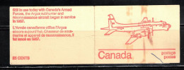 CANADA BOOKLET Unitrade # Bk74f - Unused MAJOR ERROR Missing 1 - Stained Cover - Carnets Complets