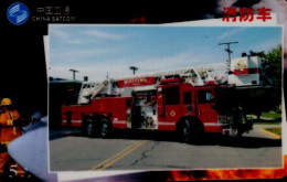 TELECARTE ETRANGERE    .VEHICULE  DE POMPIERS. - Bomberos